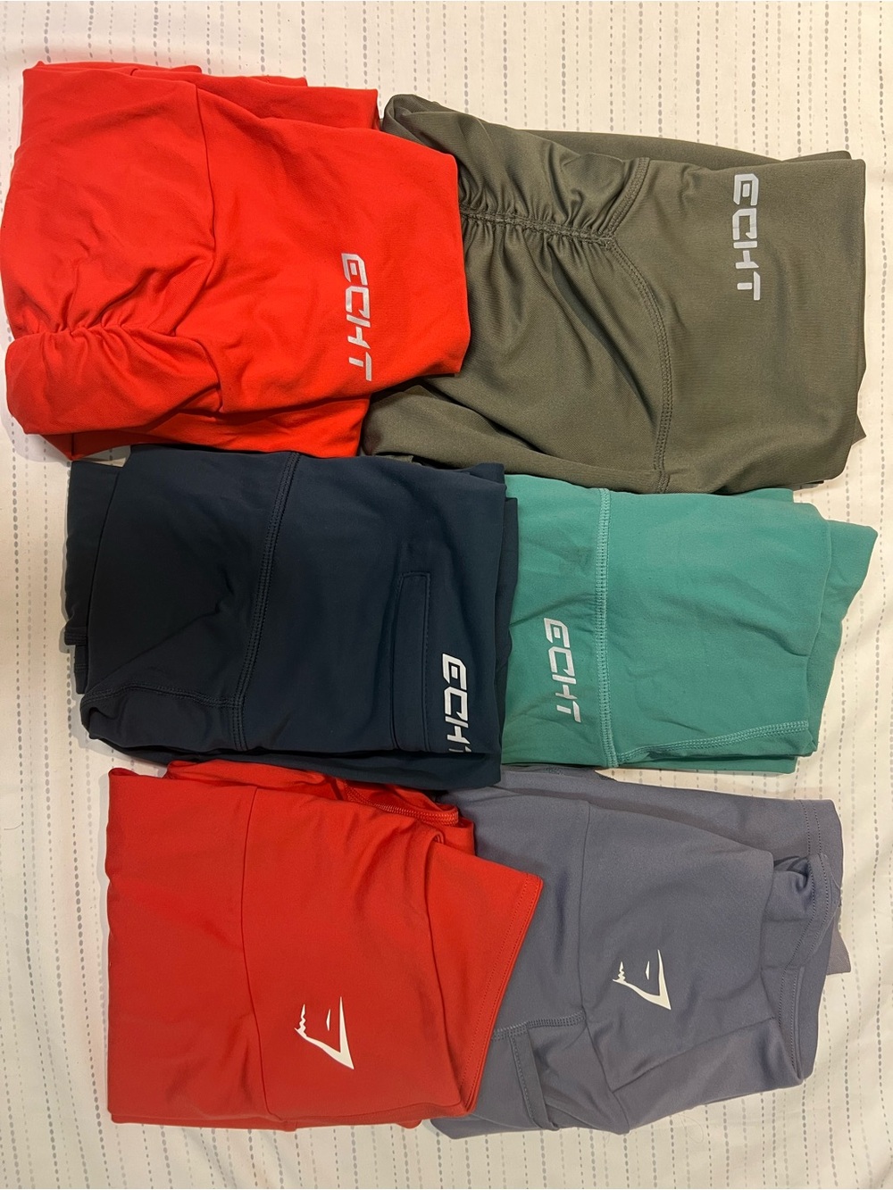 6-Piece Activewear Leggings Bundle – Echt & Gymshark – Size Small (S)